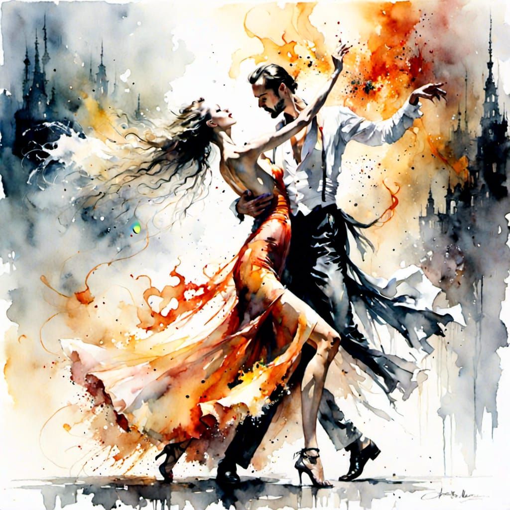 a duet on flames <lora:smokedance:1.0> 