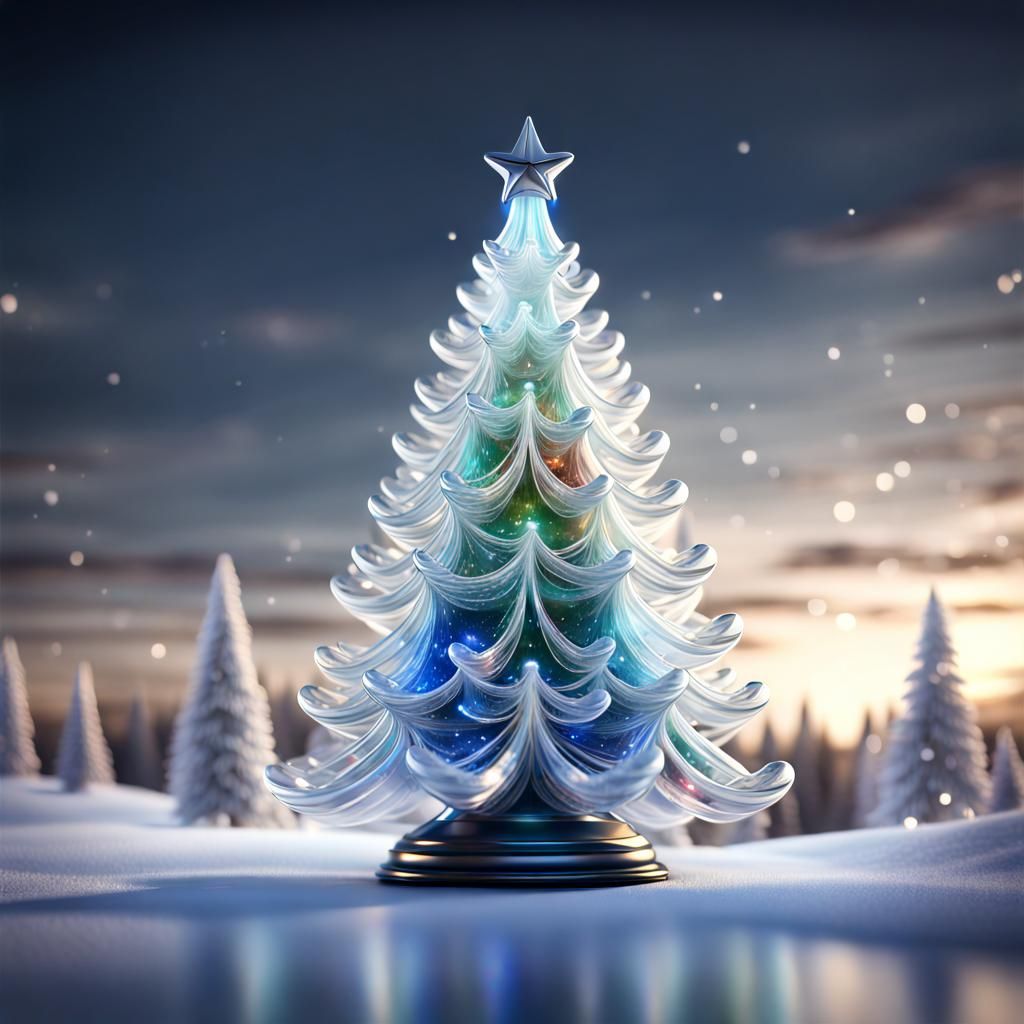 glass christmas tree  by @dizzy