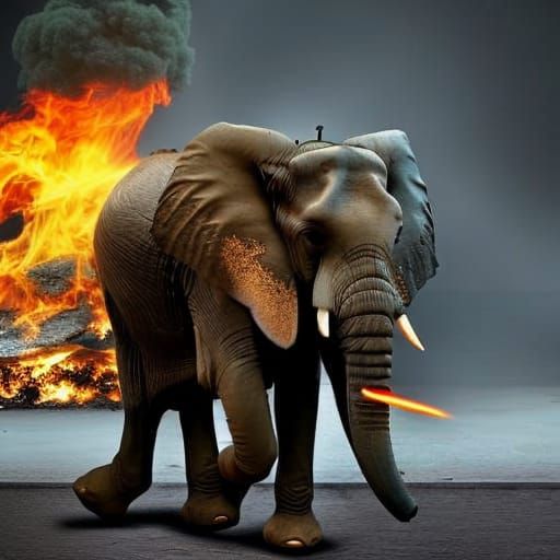 Christmas tree on fire AI Generated Artwork NightCafe Creator