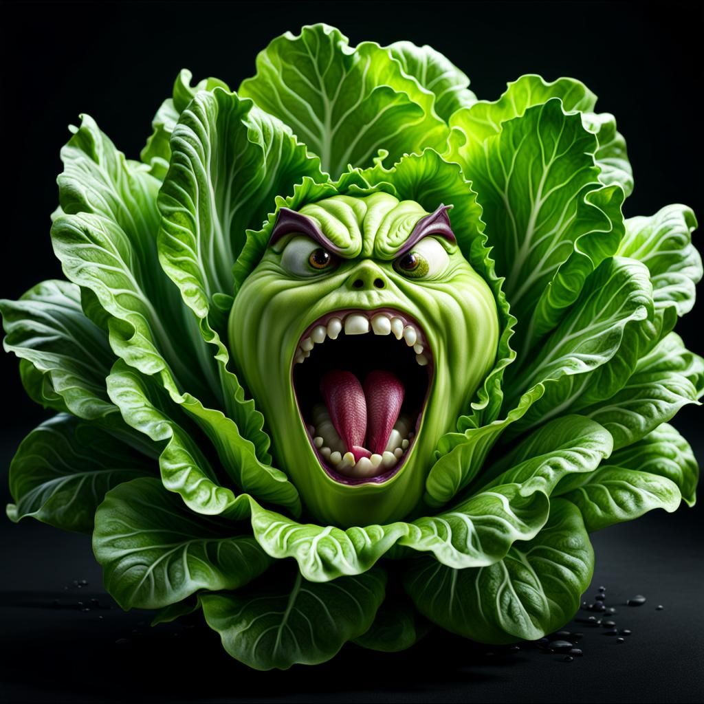 Screaming lettuce - AI Generated Artwork - NightCafe Creator