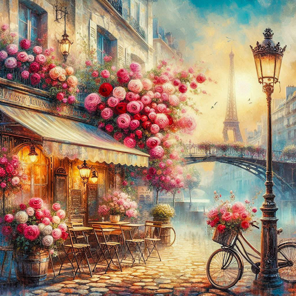 The streets hum with stories, painted in petals and light.