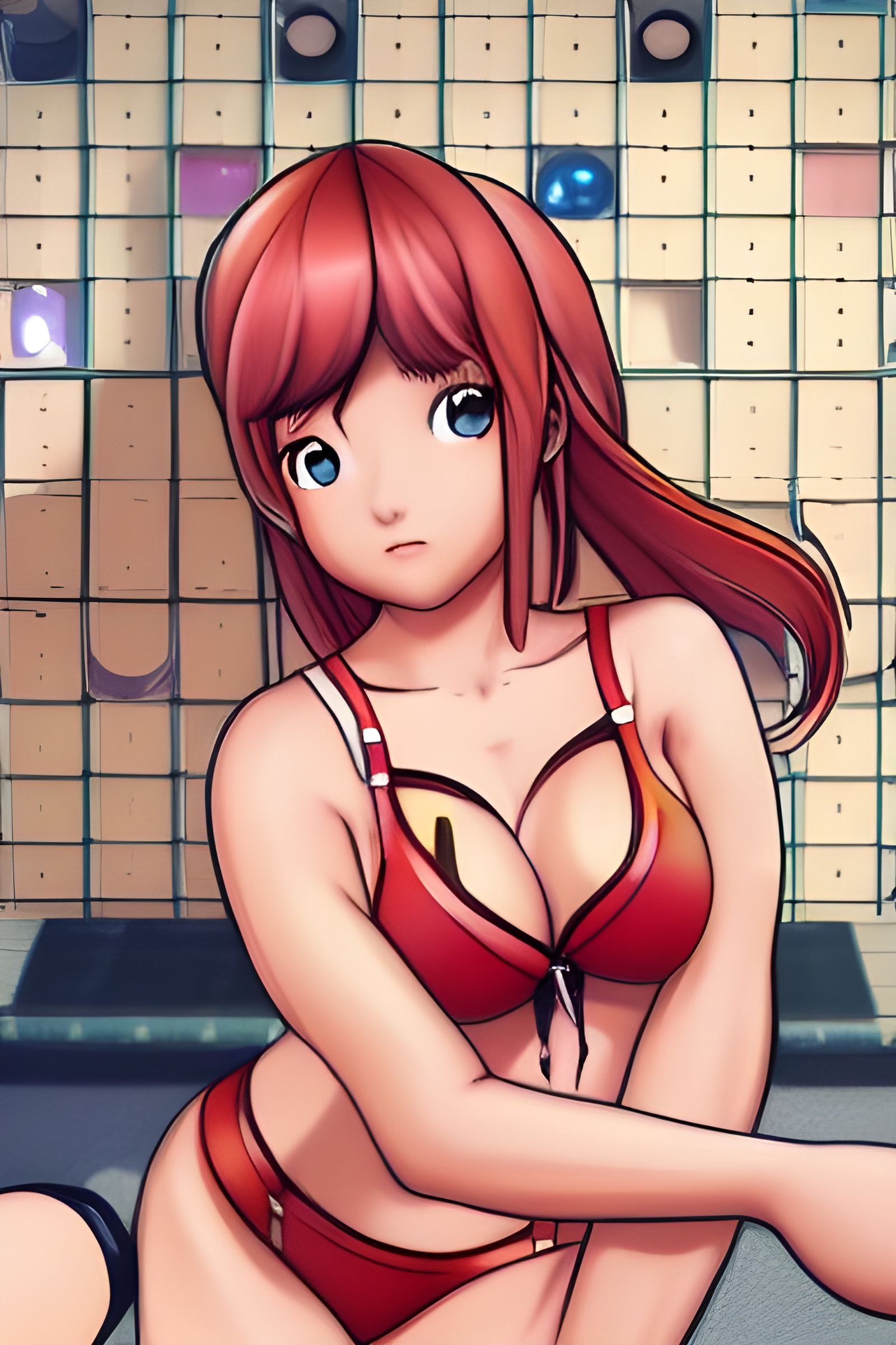 Anime Girl At The Shower Hall