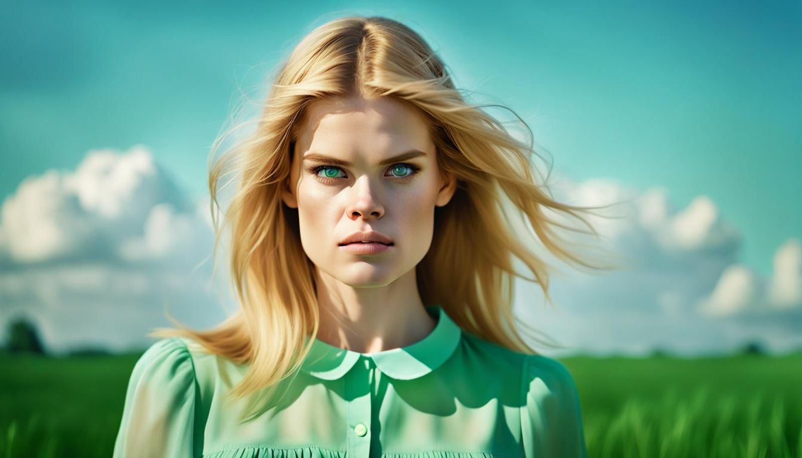 A photographic portrait of a Slavic beautiful woman (alice Eve), with