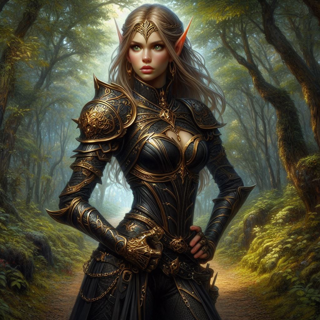 Black with Gold Accents