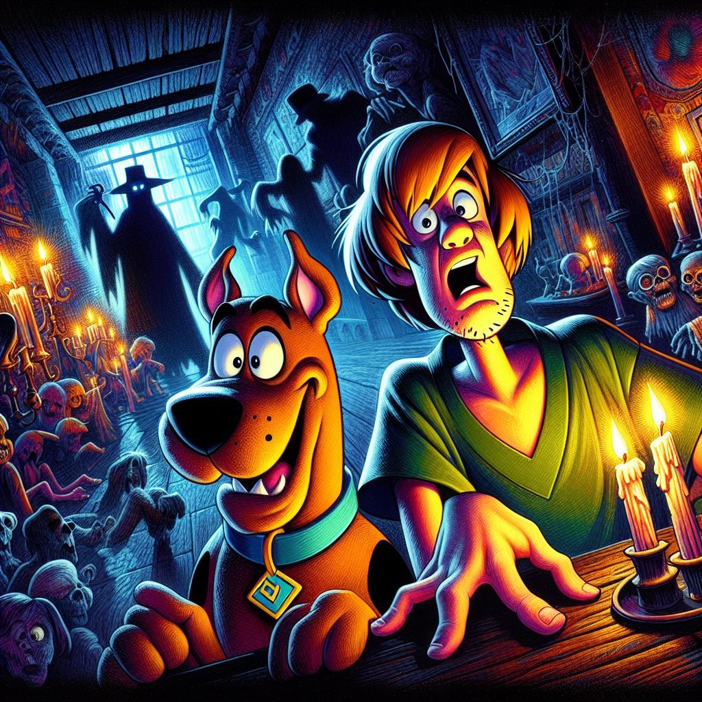Scooby and Shaggy scared silly