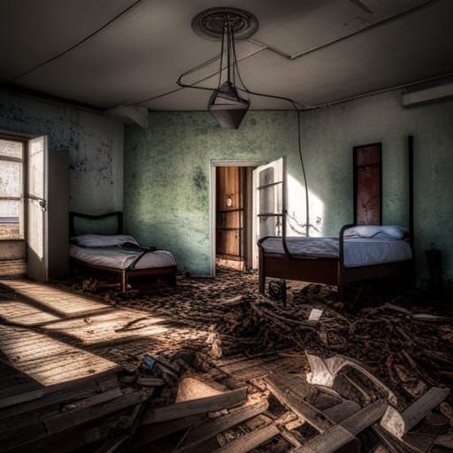 Abandoned hospital - AI Generated Artwork - NightCafe Creator