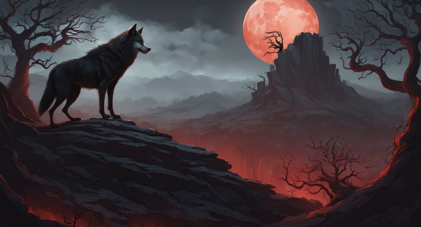 Blood Moon Eclipse of Delimara waste land