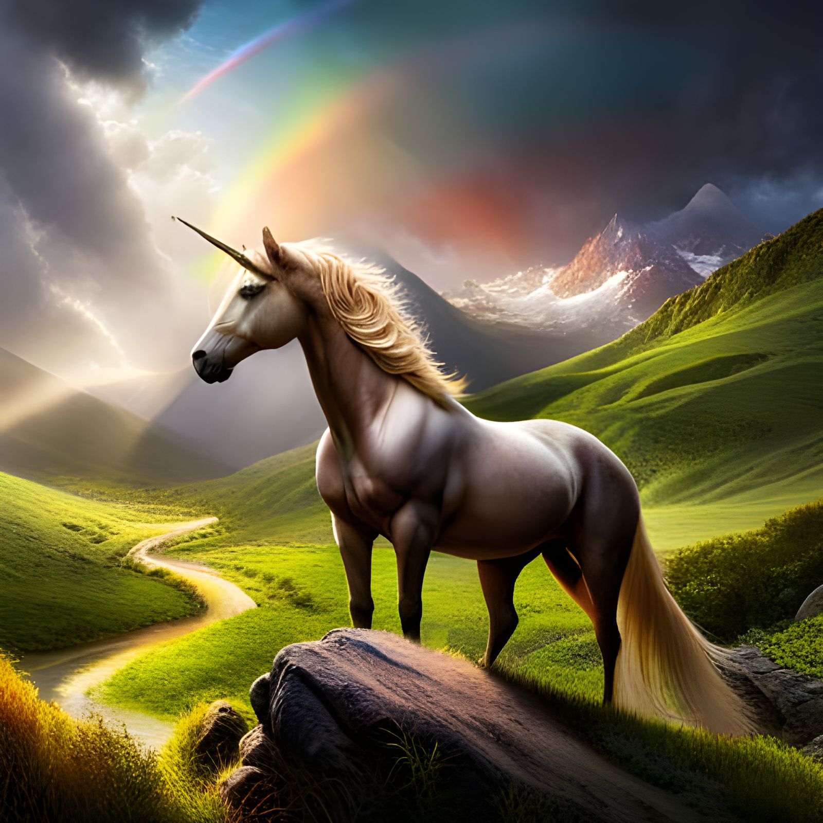 Realistic Unicorn. - AI Generated Artwork - NightCafe Creator