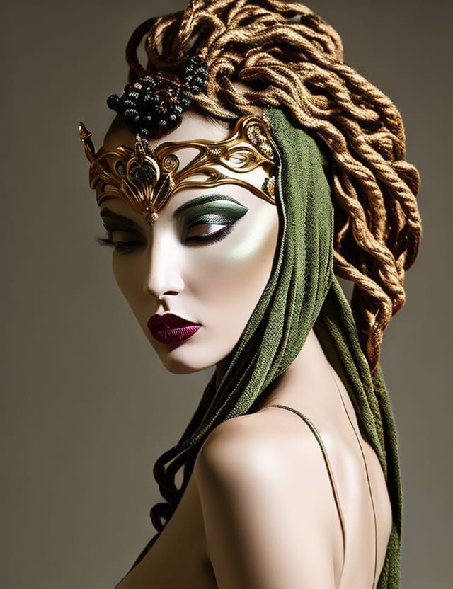 Before she was cursed, she was known as)Medusa the Maiden