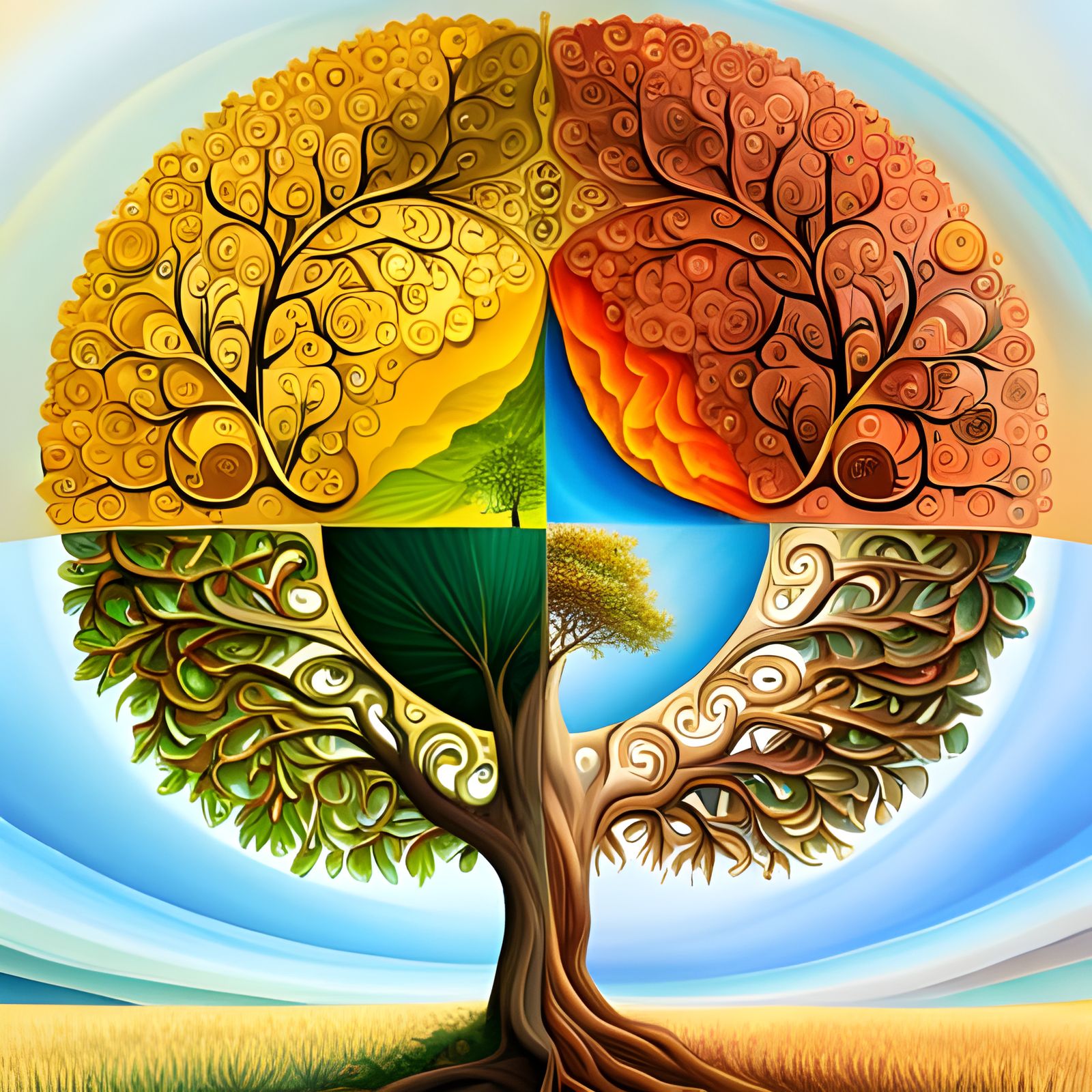 Tree of life seasons' cycle   by @Unforgotten Utopia
