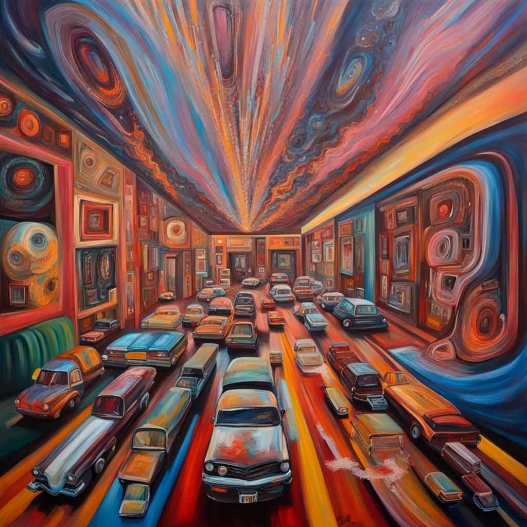 Maximalism acrylic art maximalist long exposure - AI Generated Artwork ...