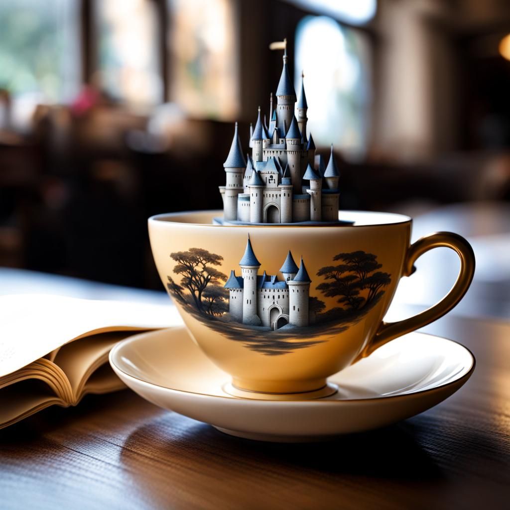 Castle teacup AI Generated Artwork NightCafe Creator