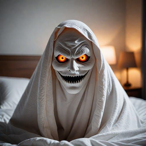 Multiple Creepy creations I made of a scary ghost staring at...