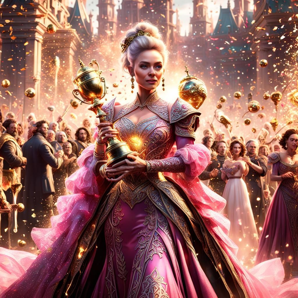 Margot Robbie in Pink  by @FrankHenstein