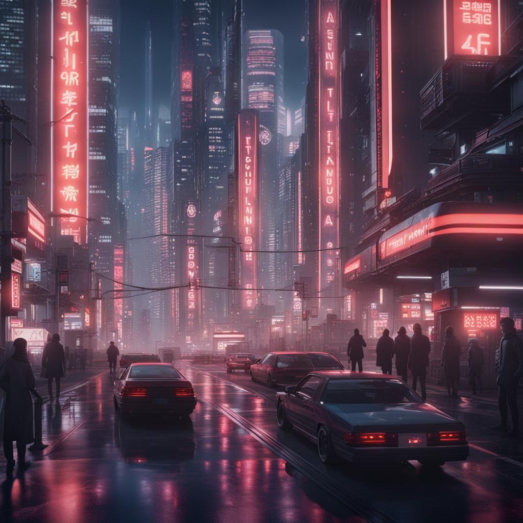 Tokyo futurist street - AI Generated Artwork - NightCafe Creator