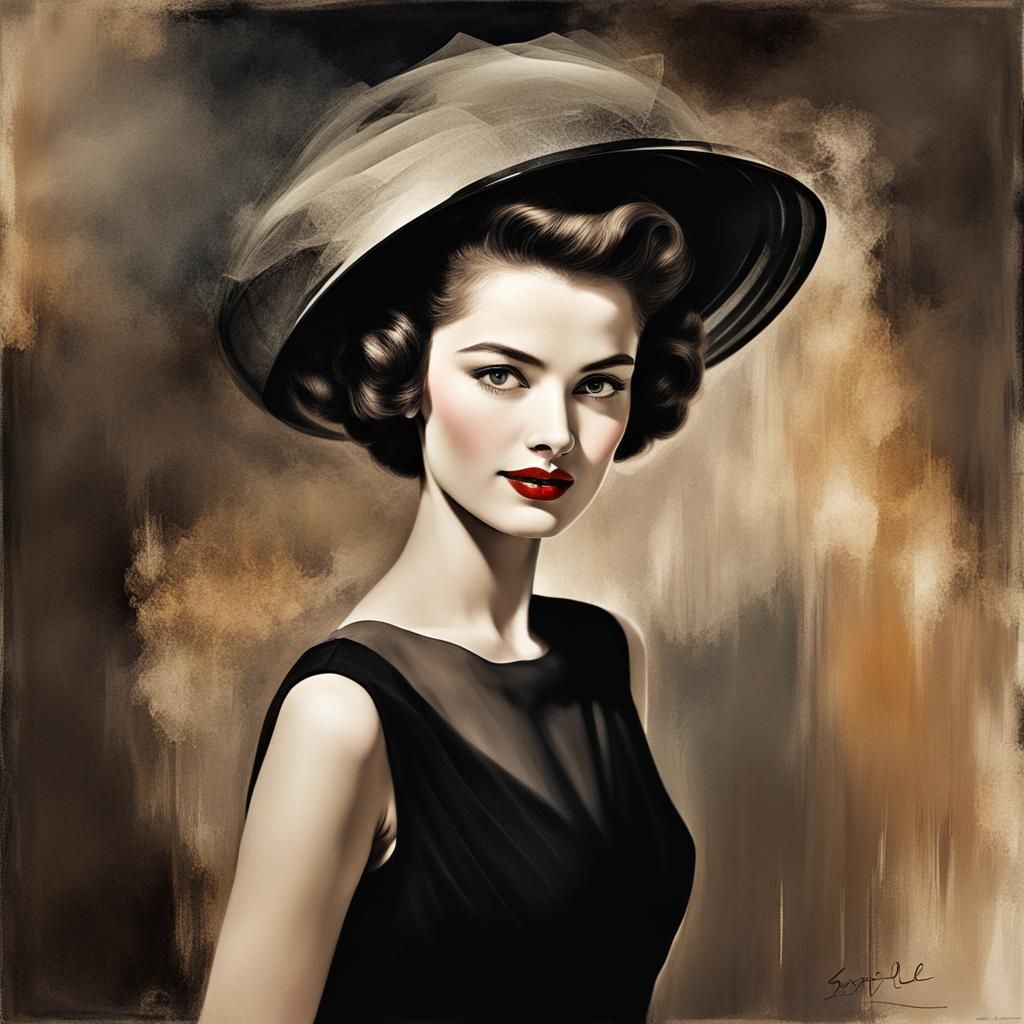 femme fatale portrait - AI Generated Artwork - NightCafe Creator