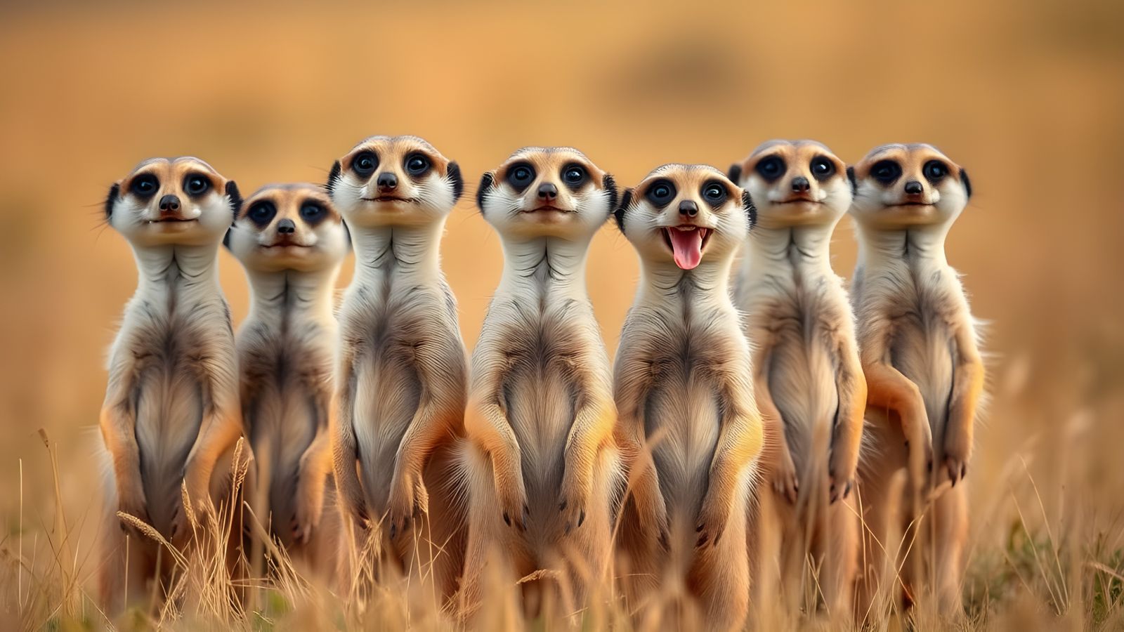 Meerkats tongue photobomb  by @Gary Murakami