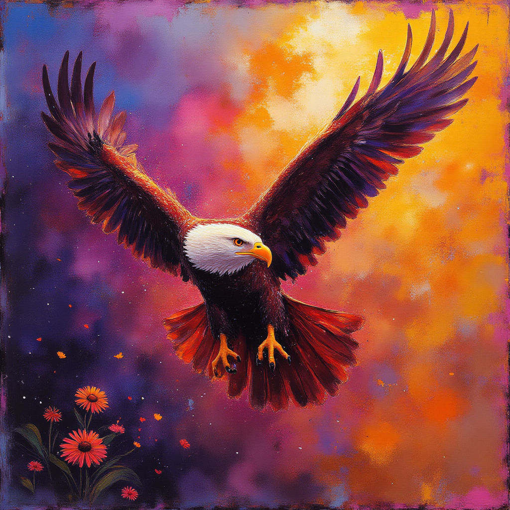 Bald Eagle over the Swiss Alps