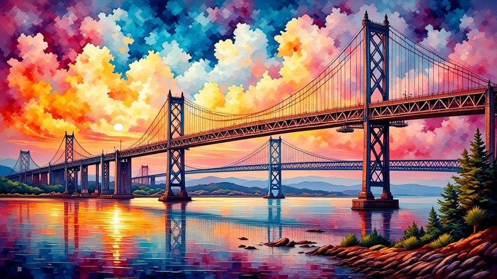 Twin Bluewater bridges
  by @zoshart