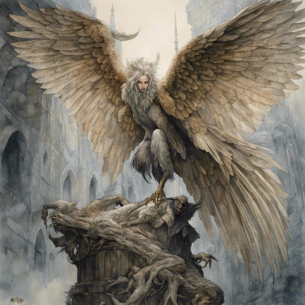 Harpy   by @WitteKraai