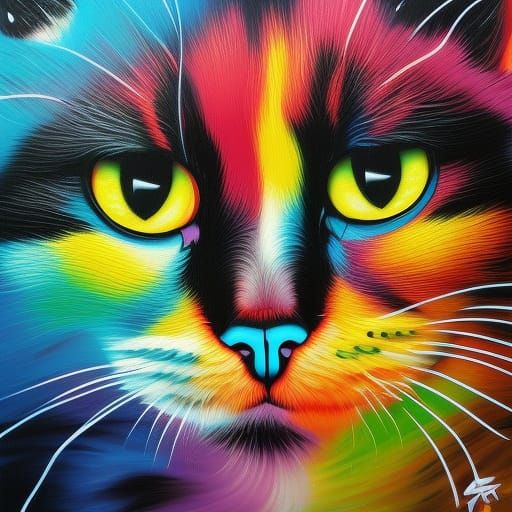 Spectrum Cat - AI Generated Artwork - NightCafe Creator