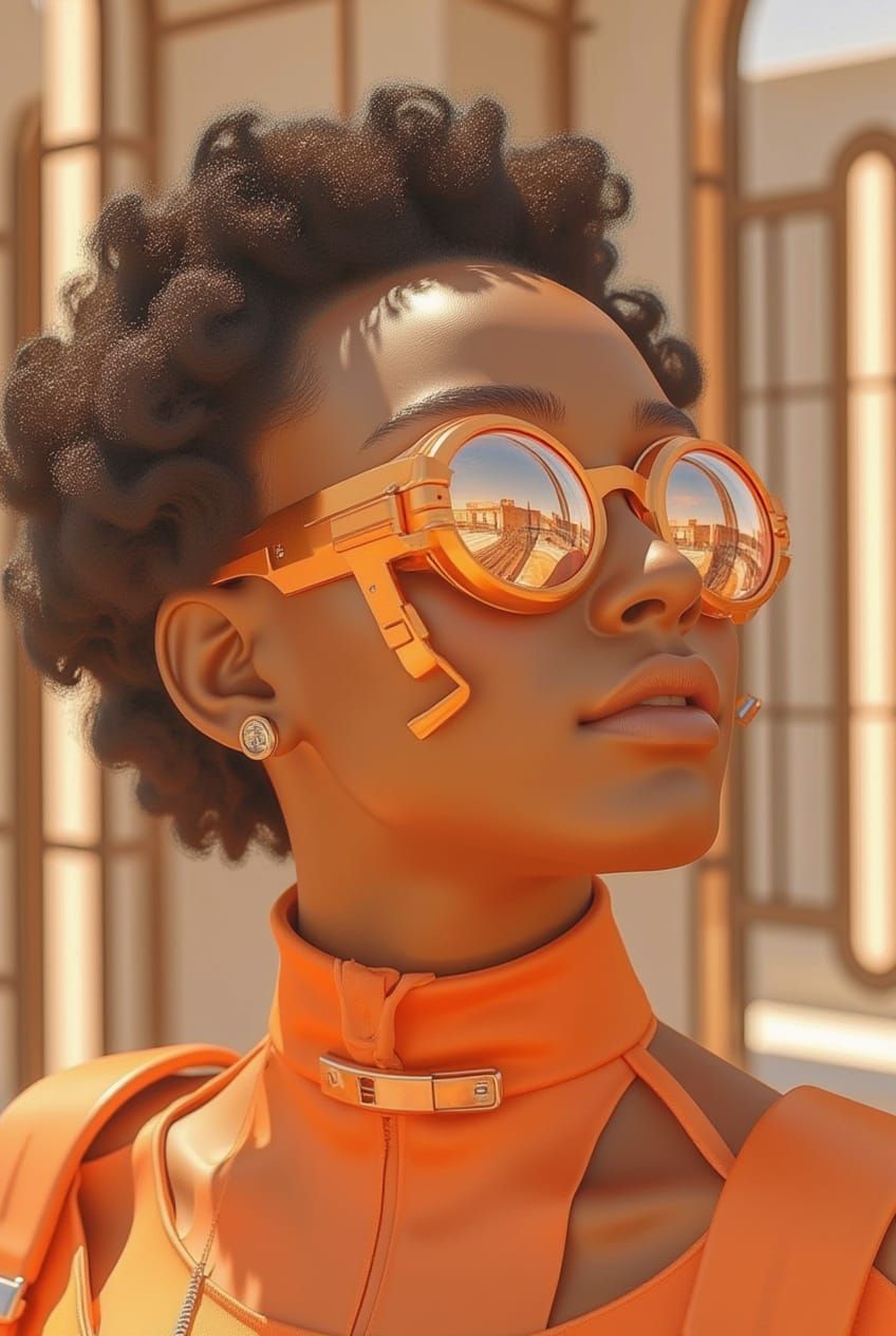 Futuristic netrunner