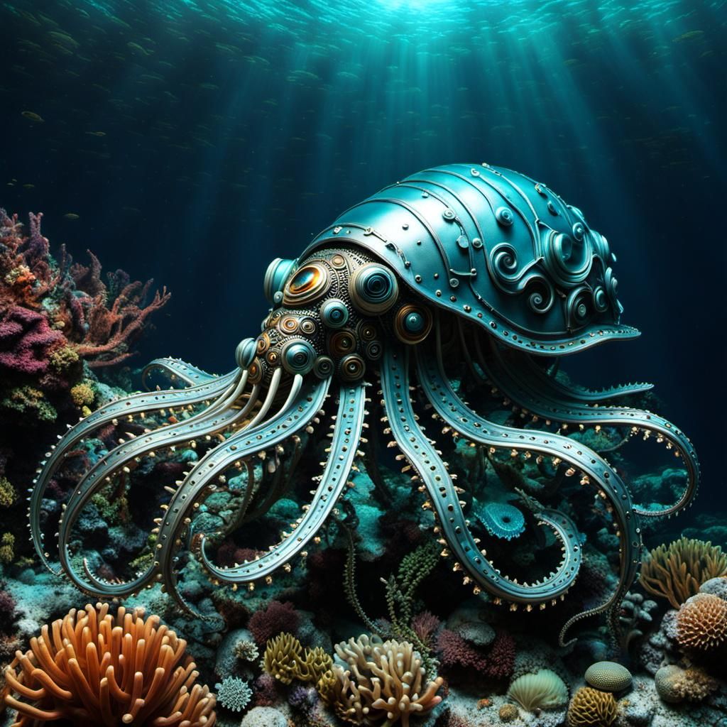 Steampunk mollusk