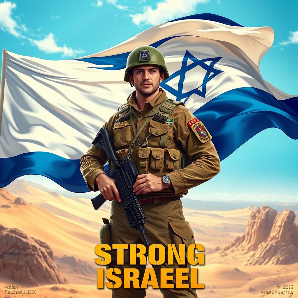 Proud IDF Soldier Against Israeli Flag