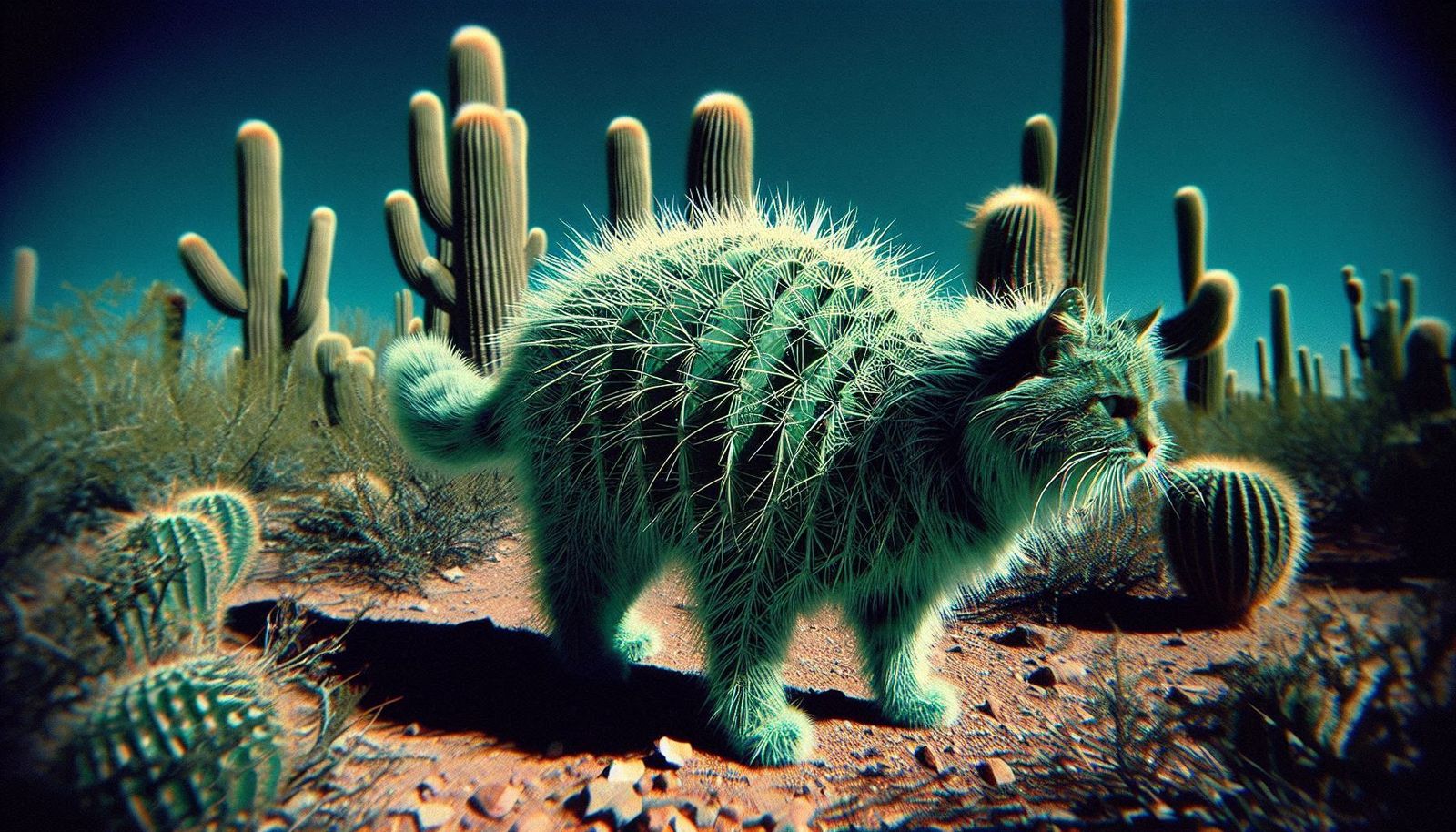 lumberjack's yarn, fearsome critter: cactus cat.