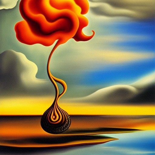 fire flower and water cloud