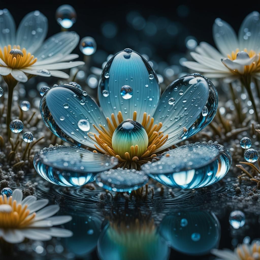 The Magical Snow Flower.  by @Omimimo