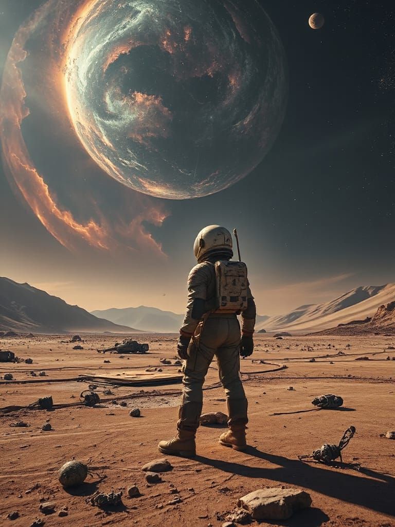 A lone astronaut  by @Auster