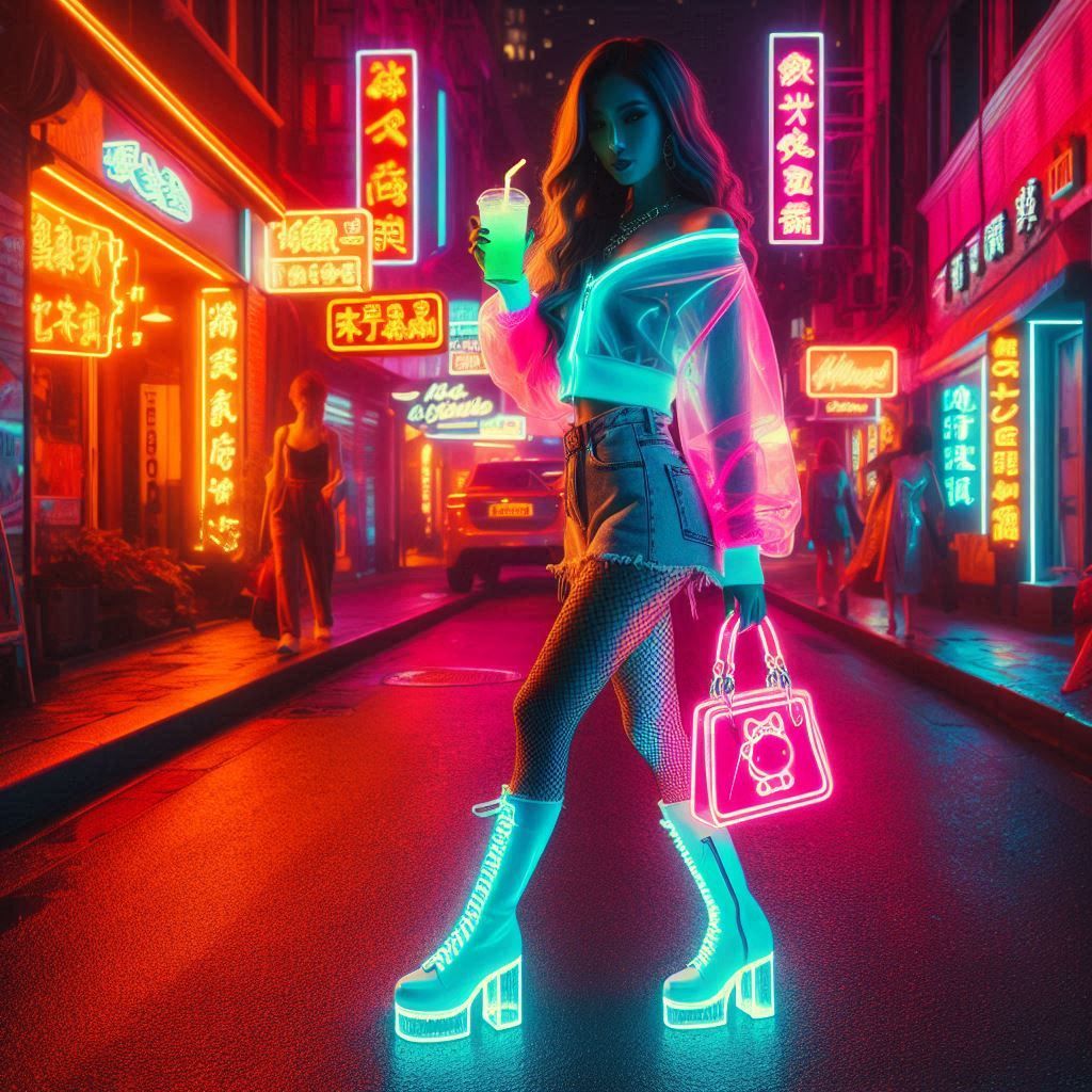 Neon boots