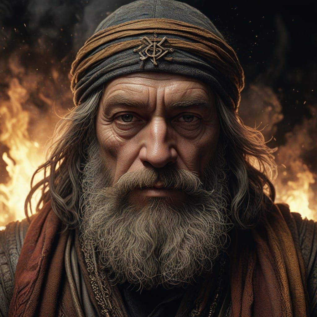 Grizzled Gruff Dwarf Rune Carver - Dark Fantasy Dwarf Rune C...