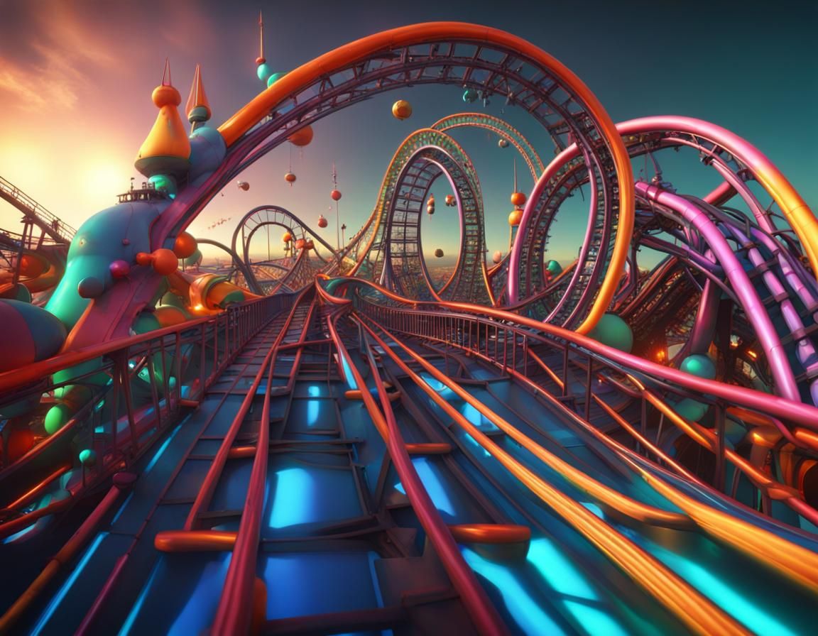 Rollercoaster - AI Generated Artwork - NightCafe Creator