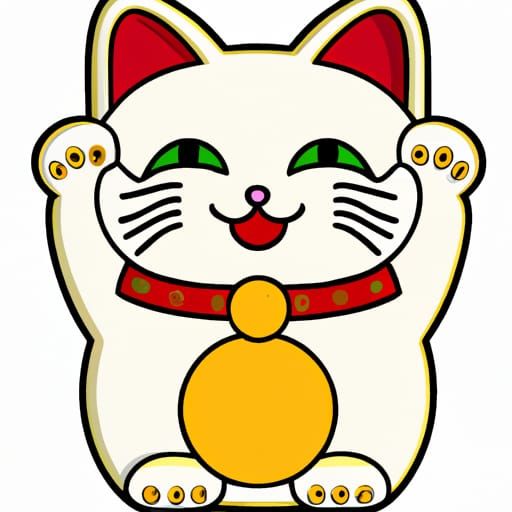 Happy Maneki Neko Emoji  by @AGuthrie