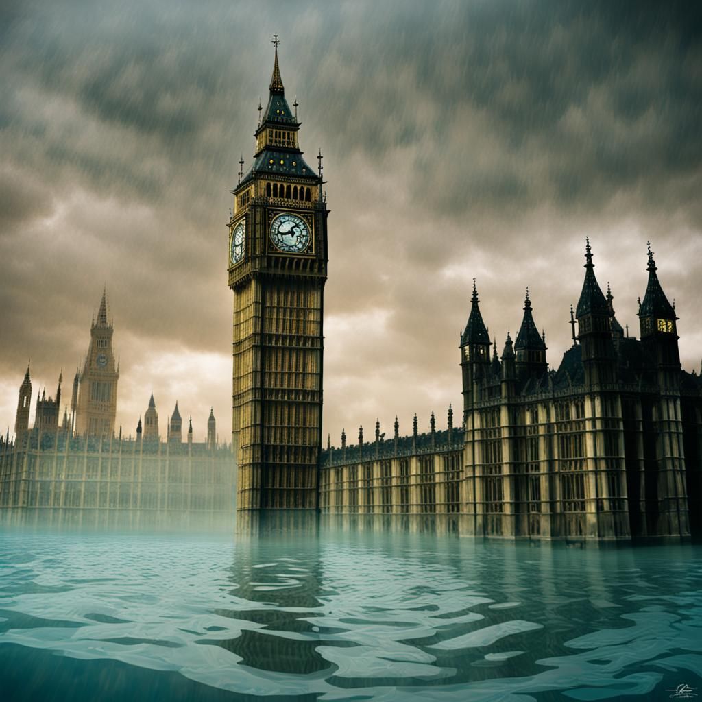 "London under water" "big Ben" under water