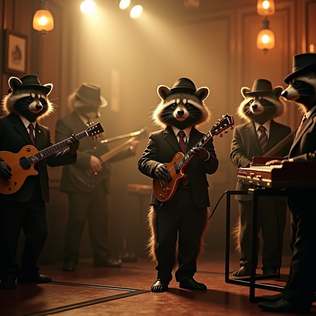 Raccoon jazz band  by @Chris Stagg