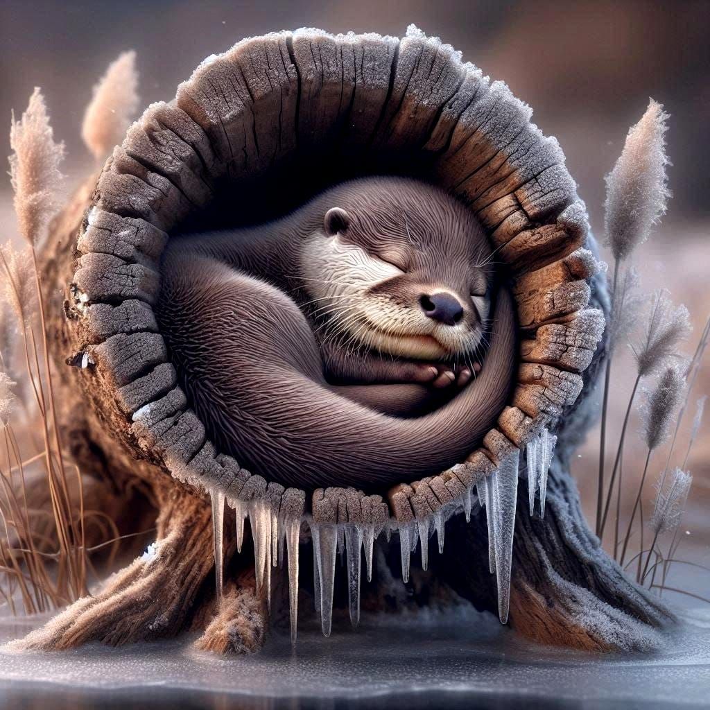 Sleeping otter