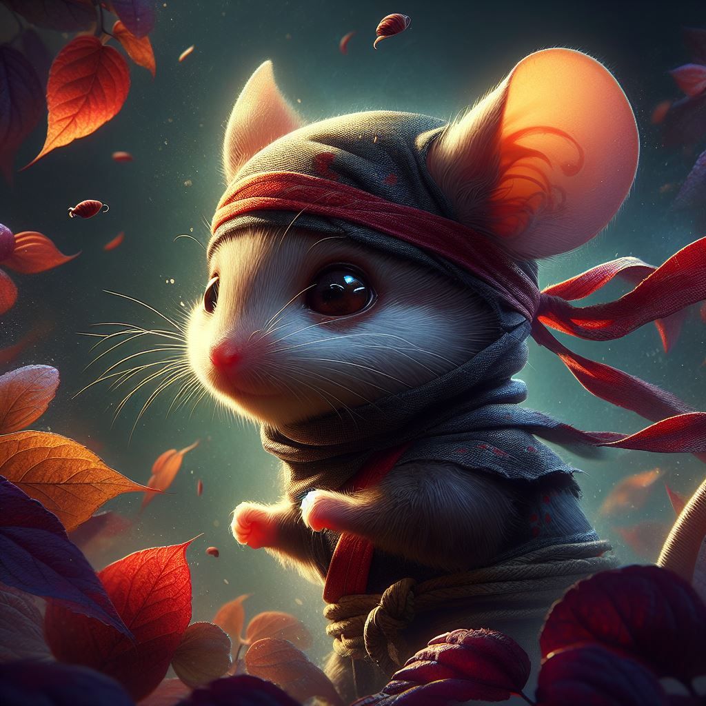 Hand to hand combat! (Ninja mouse in training)