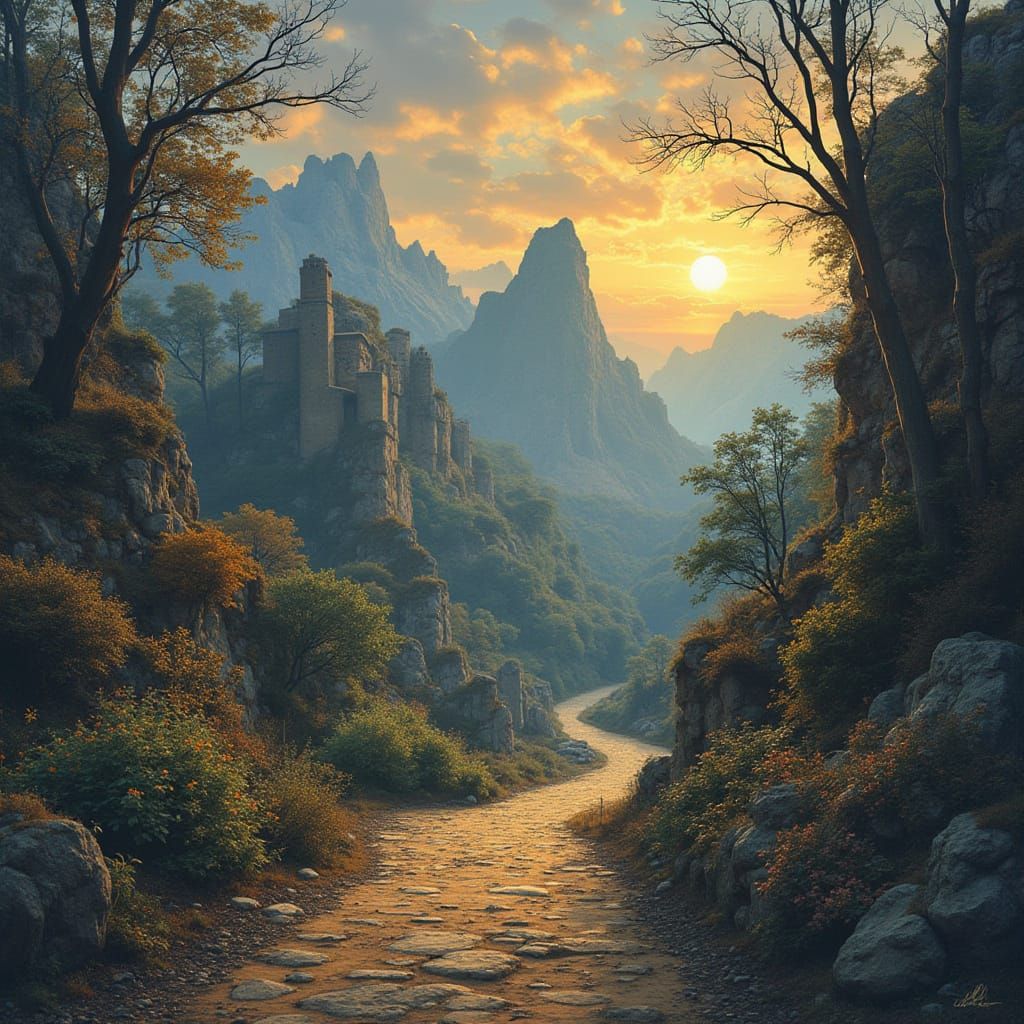 Girl in a Lavender Dress with Long Hair and Blue Eyes, Holdi...