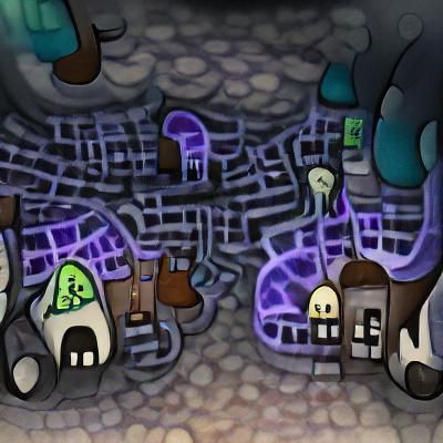 a spooky underground town