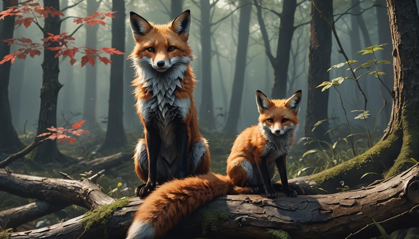 Majestic red fox