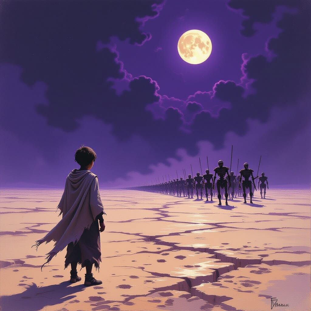 The boy from image 1 fighting the character in image 2 - Start Image 1