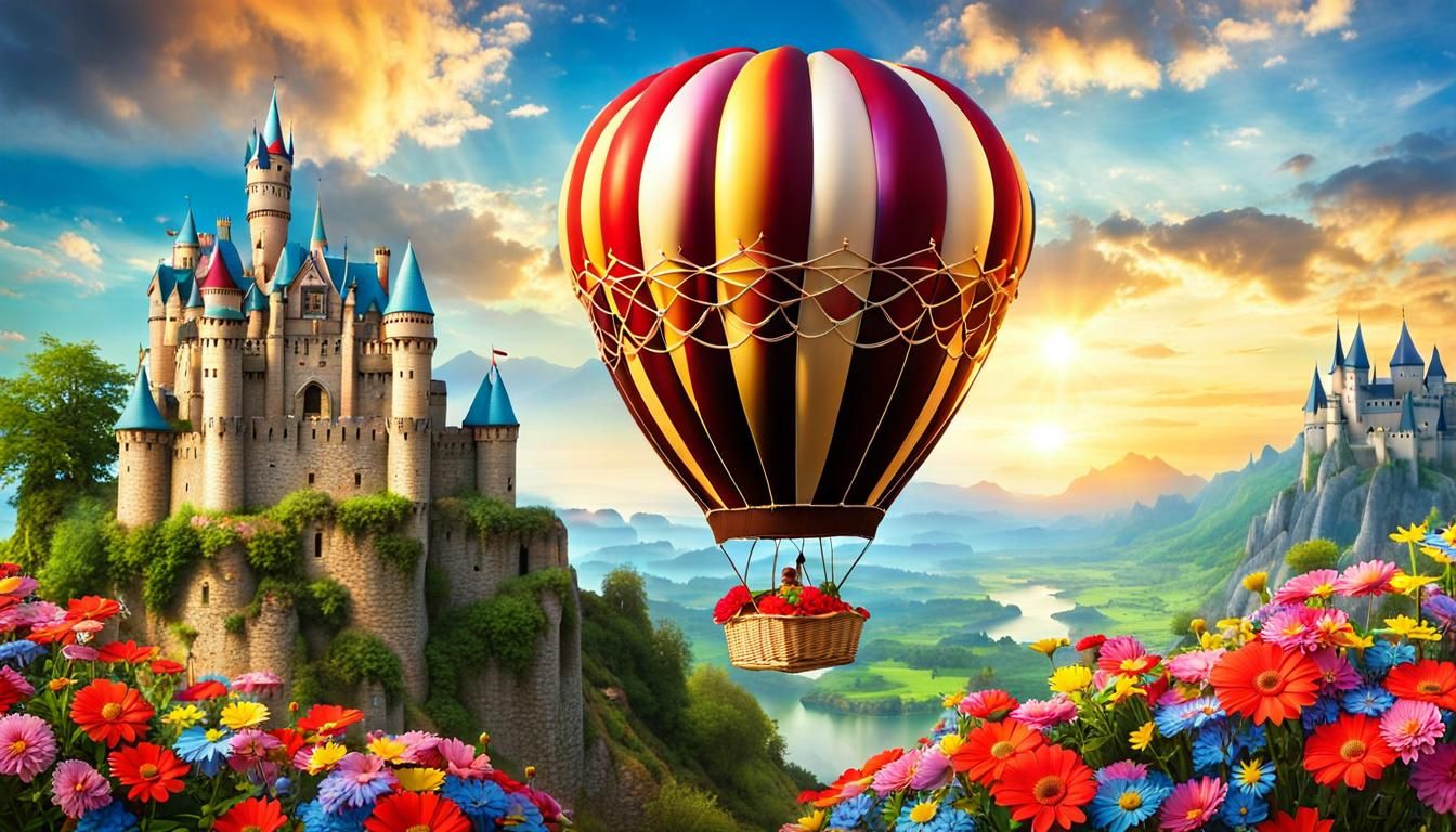 Hot Air Balloon - AI Generated Artwork - NightCafe Creator