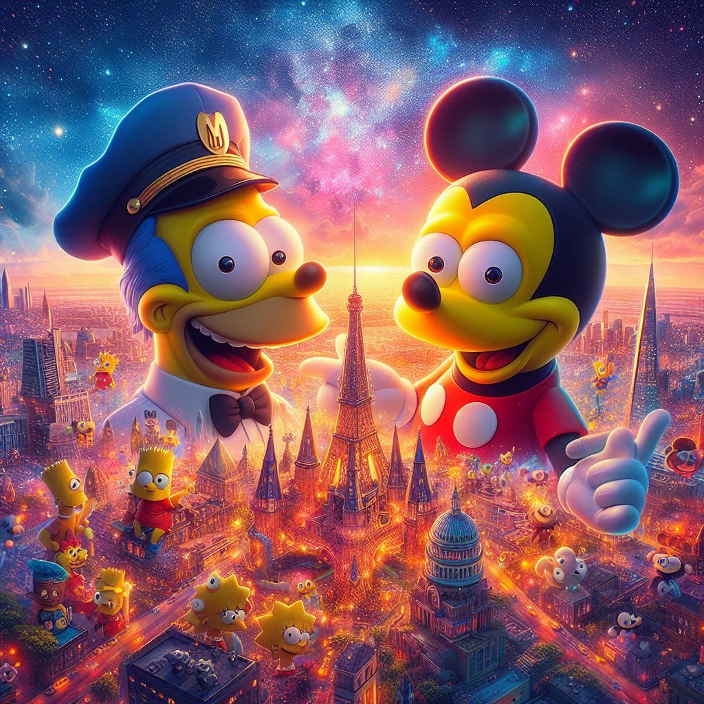 Simpson as Mickey Mouse