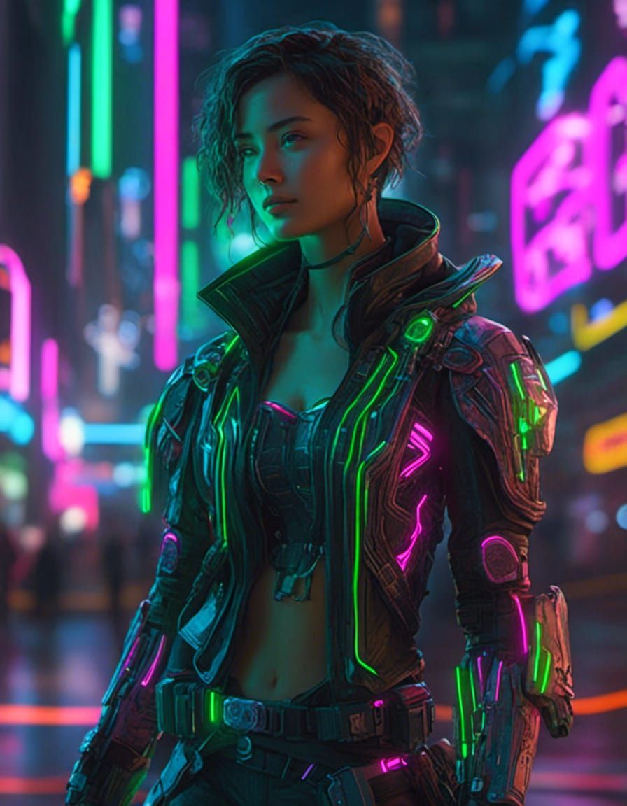 Neon Fashion - AI Generated Artwork - NightCafe Creator