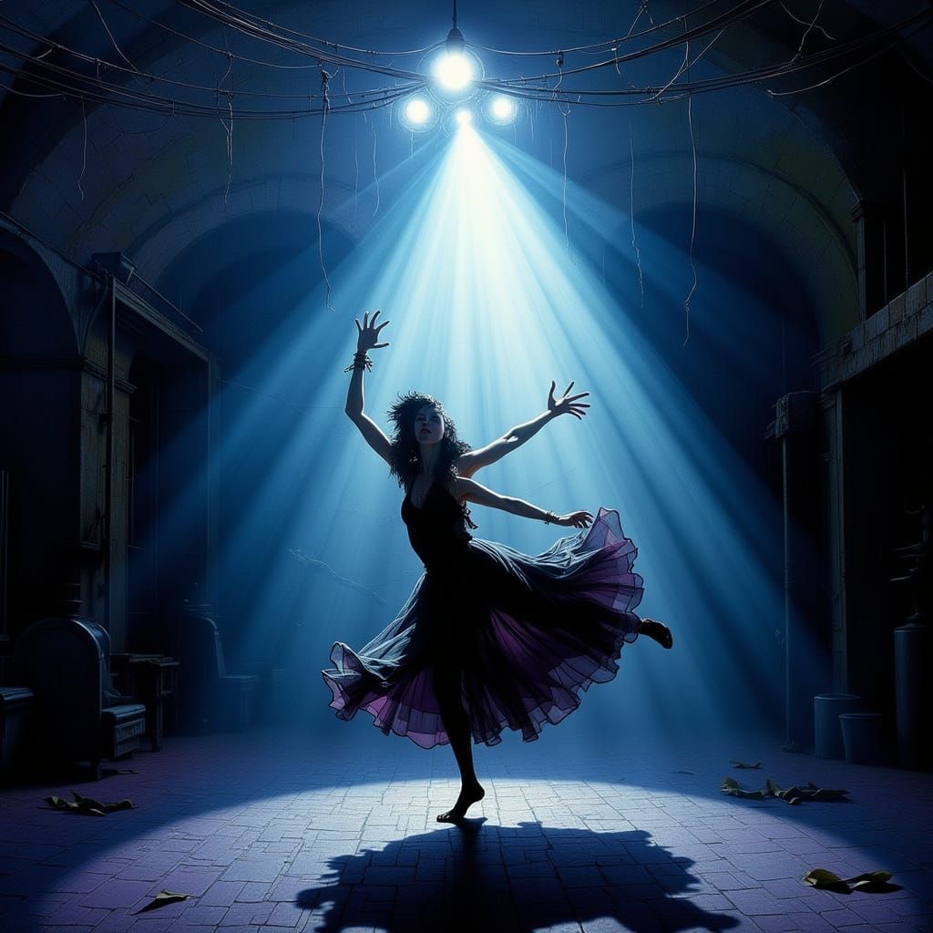  <lora:Flux Dance:1.0>(Dancing in the Dark)