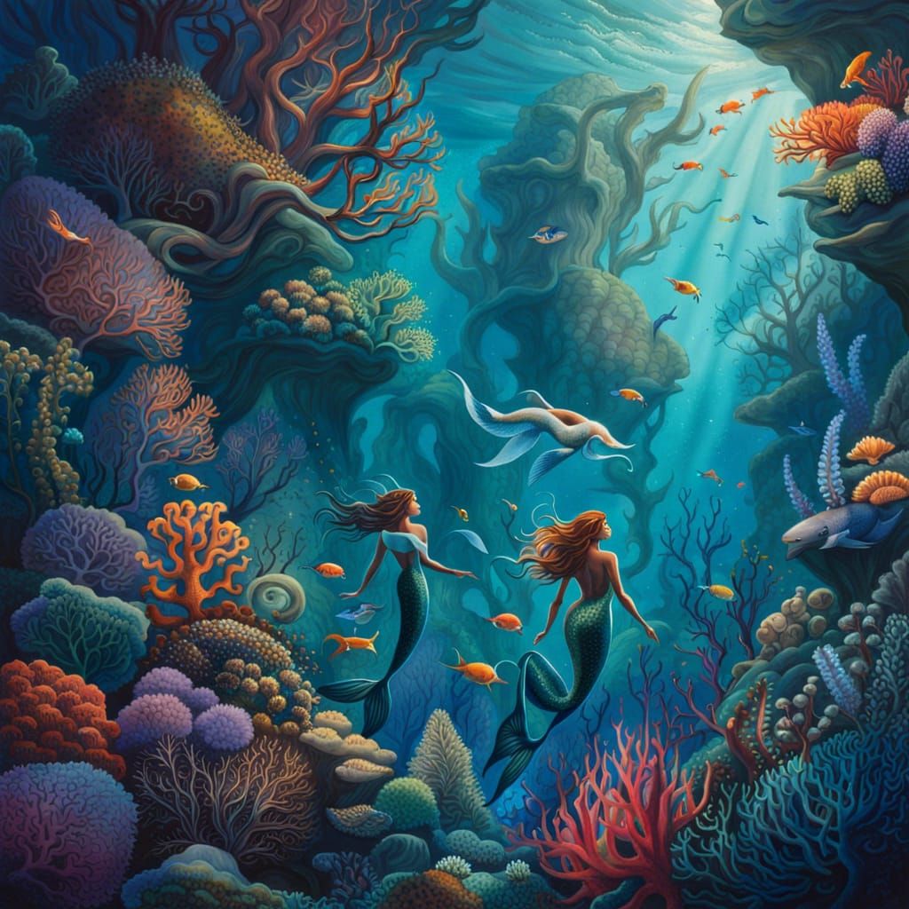 The mermaids realm #5 - AI Generated Artwork - NightCafe Creator