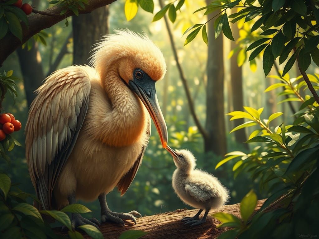 the Dodo bird provides for its young  by @Tina auf der Blumenwiese